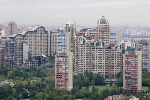 New buildings on Pechersk (one of the central Kyiv districts)