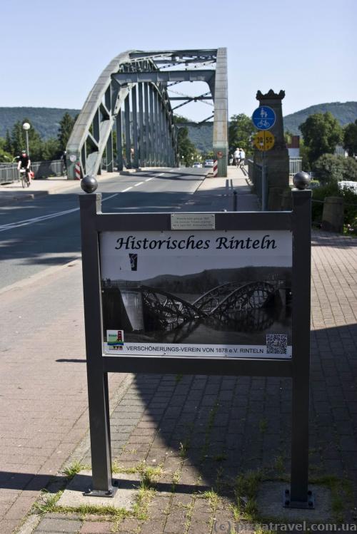 Bridge over the Weser river once collapsed.