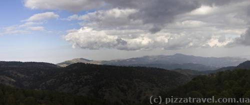 View from the window of the Troodos Hotel