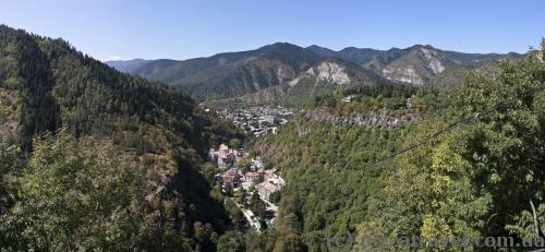 View of Borjomi from the top cableway station