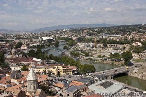 View of the Tbilisi downtown from the Nariqala Fortress