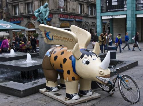 Flying rhino, a symbol of Dortmund