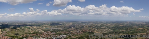Panorama of the coast from San Marino