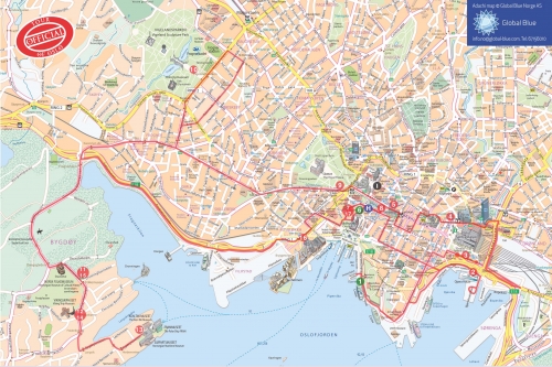 Tourist map of Oslo