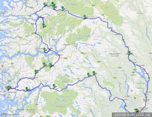 Our weekly route in Norway