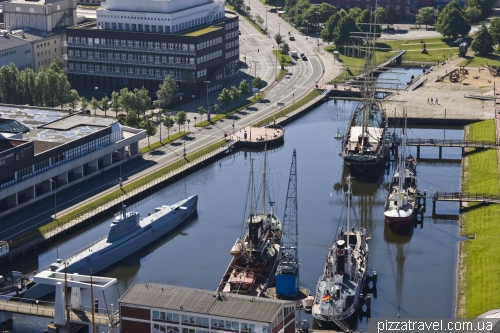 View from the observation deck in Bremerhaven