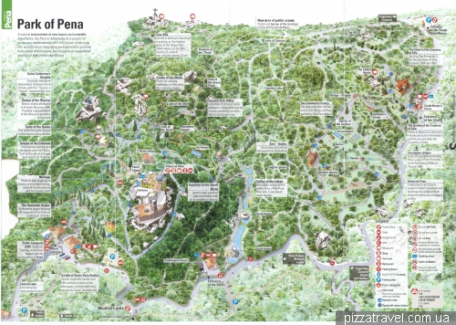 Map of Pena Palace park