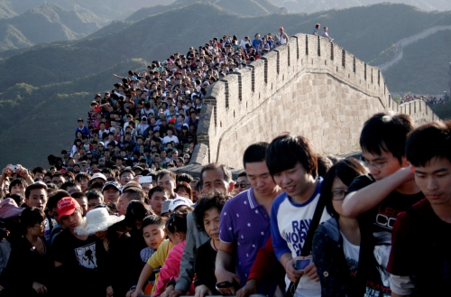 Море туристів на ділянці Badaling