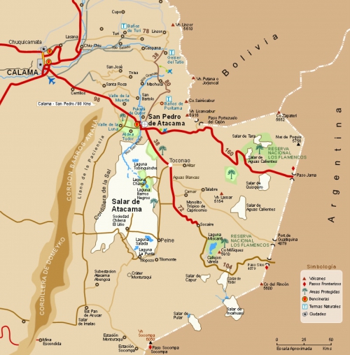 Map of the Atacama Desert