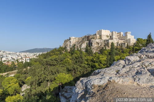 View of the Acropolis from the Areopagus Hill
