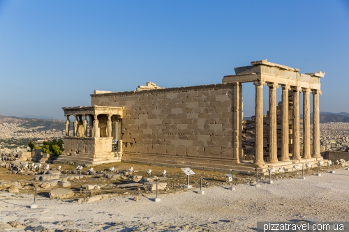 Erechtheion - an ancient Greek temple on the north side of the Acropolis