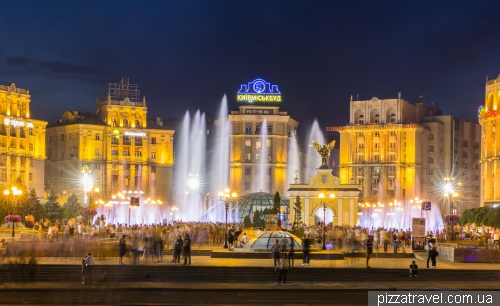 Kyiv fountains on the Maidan