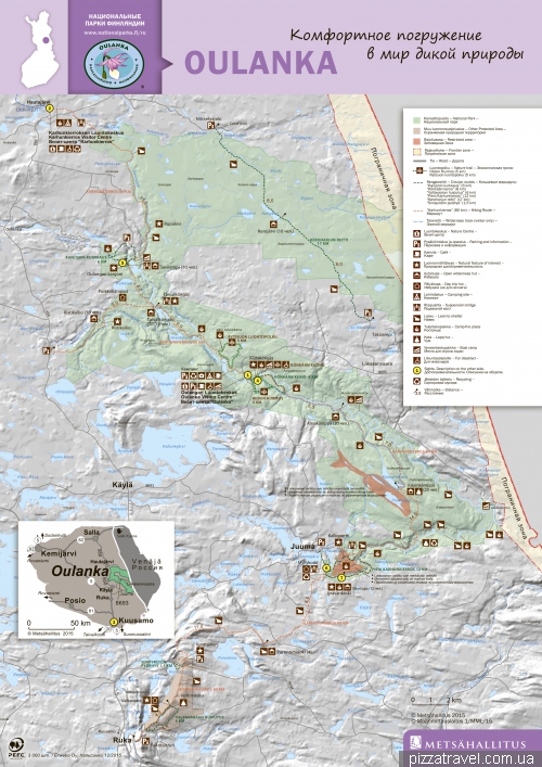 Карта національного парку Оуланка