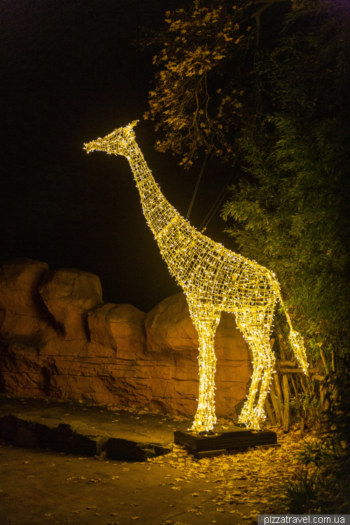 Рождественская подсветка в зоопарке Ганновера (Christmas Garden Hannover)