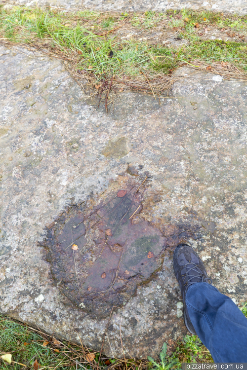 Dinosaur footprints in Obernkirchen (Dinosaurierfaehrten)