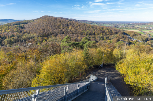 Unusual observation deck Jahrtausendblick in an abandoned amusement park