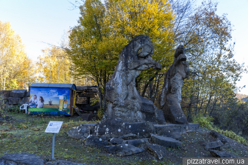 Unusual observation deck Jahrtausendblick in an abandoned amusement park