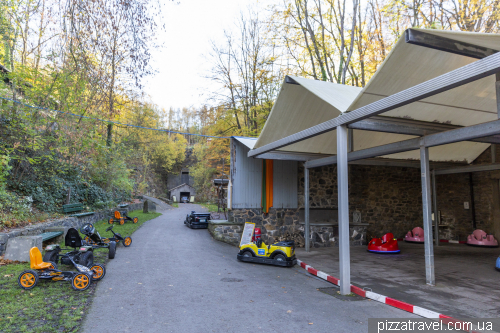 Unusual observation deck Jahrtausendblick in an abandoned amusement park