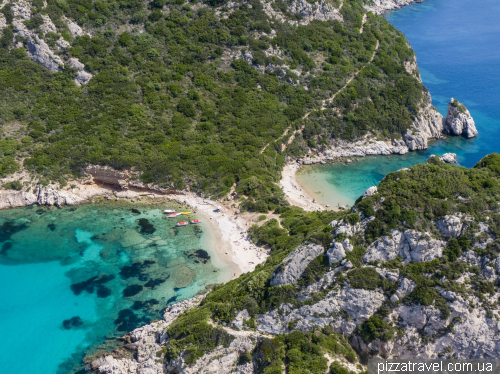 Porto Timoni beach in Corfu