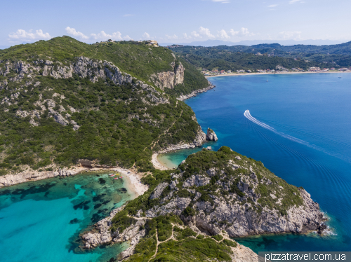 Porto Timoni beach in Corfu