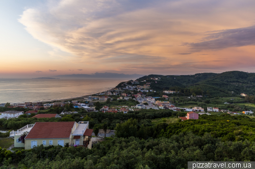 Restaurant with sunset view in Corfu