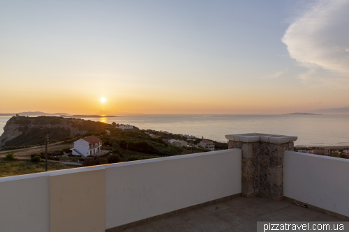 Restaurant with sunset view in Corfu