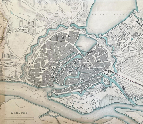 Map of old Hamburg