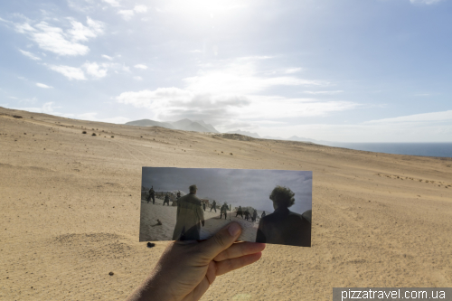 Star Wars in the dunes of El Jable in Fuerteventura