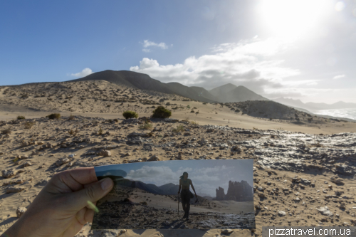 Star Wars in the dunes of El Jable in Fuerteventura