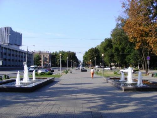 Fountains near the city park
