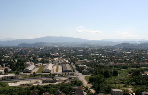 Вид на Мукачево из замка