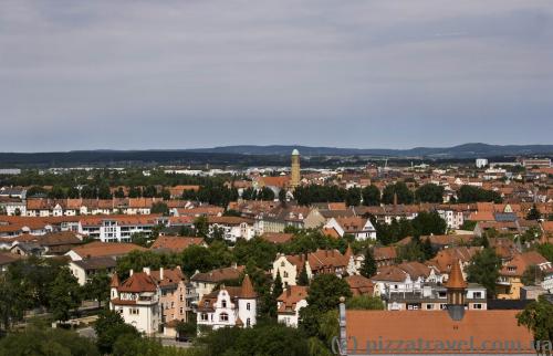 Вид на Бамберг с террасы монастыря Св. Михаэля
