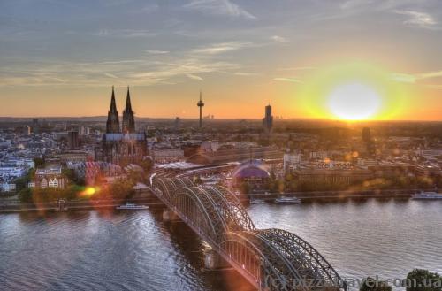 View of Cologne from observation deck
