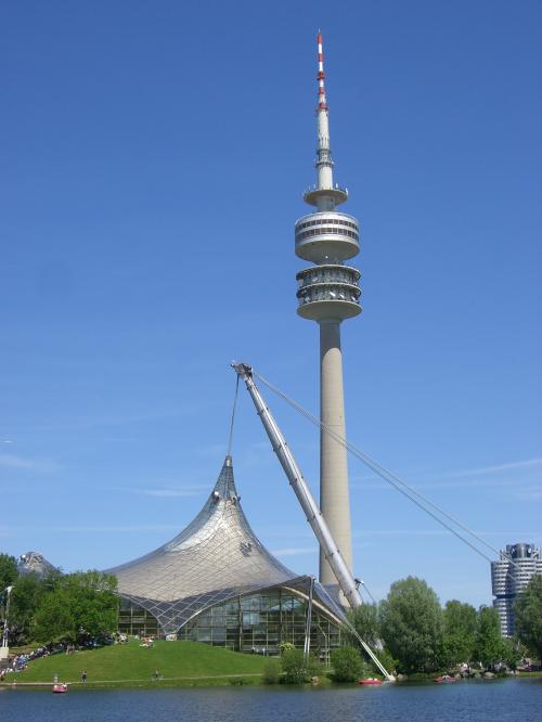 TV tower in the Olympic Park in Munich