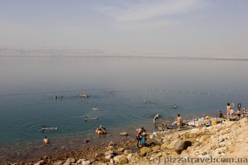 Mariott hotel beach at the Dead Sea