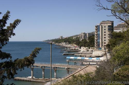 Beaches of Koreiz, view from the Dulber Palace park