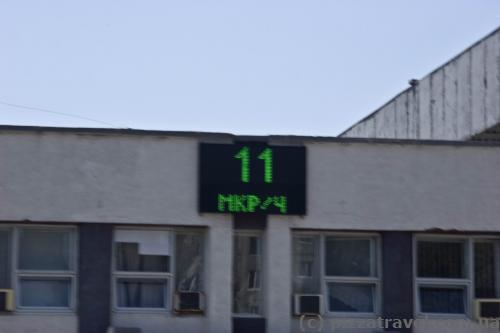 Radiation level is shown directly in the city center